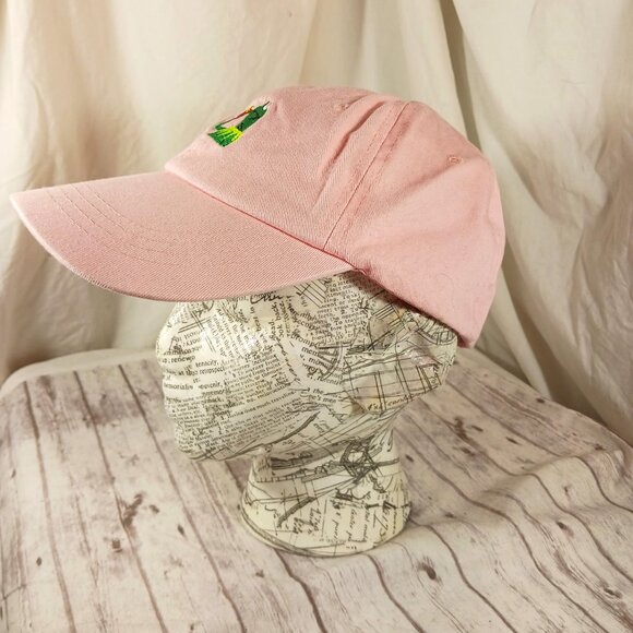 Kermit the Frog Sipping Tea Women's Pink Baseball Hat Adjustable Strap Back OS - Picture 4 of 10